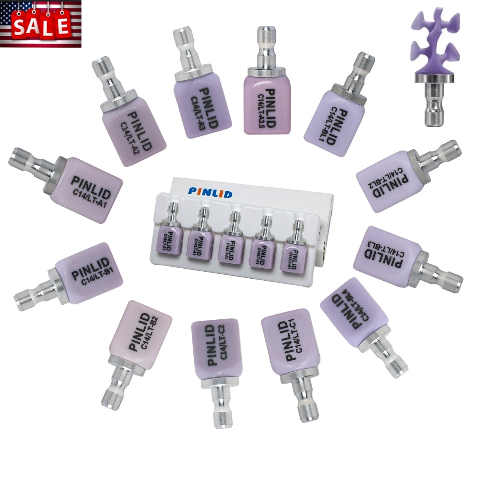 C14 Emax Glass Ceramic Lithium HT/LT Transparency Cerec blocks Dislicate CAD/CAM