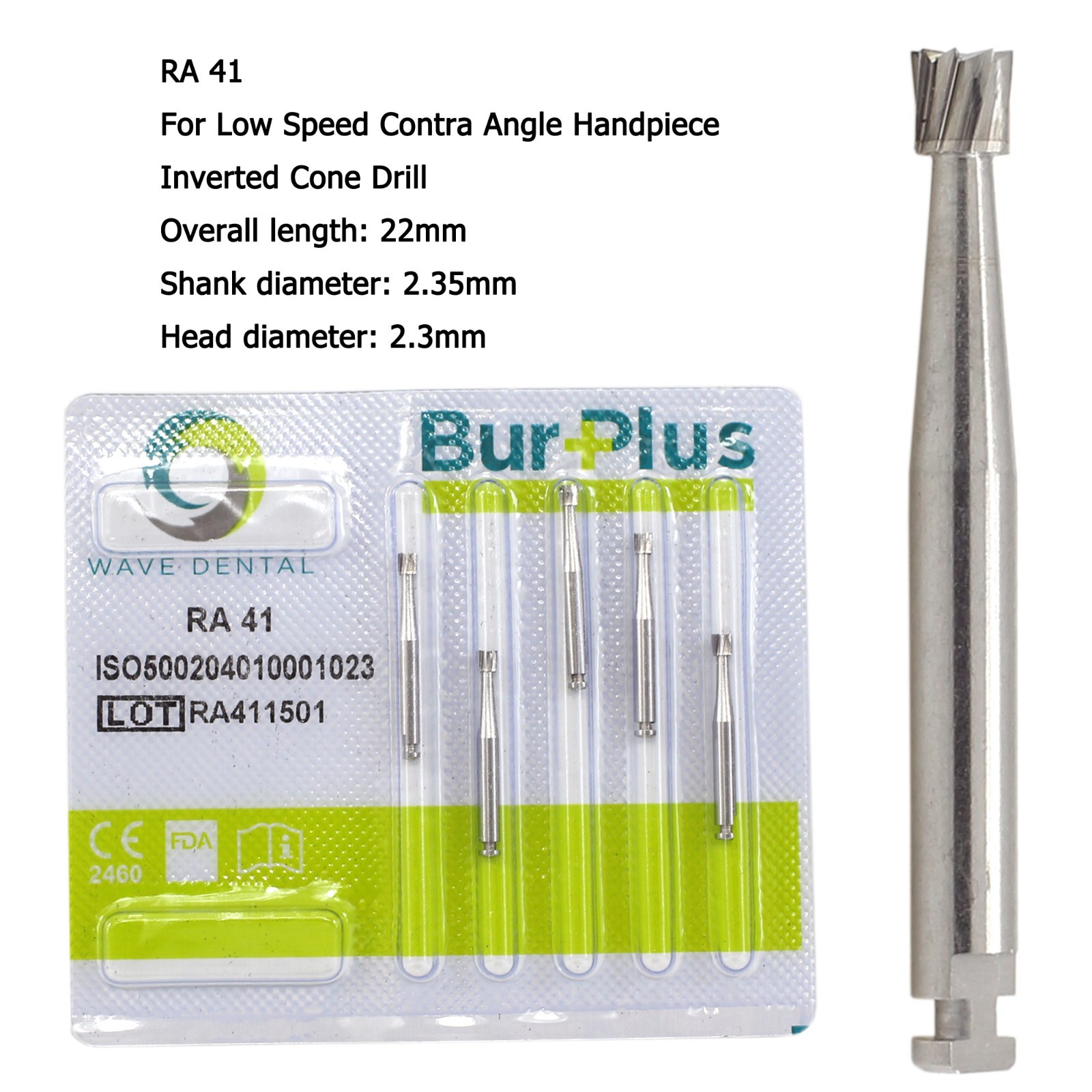 Wave Dental Carbide Burs Latch Round RA 2 4 5 6 8 702 For Low Speed Contra Angle