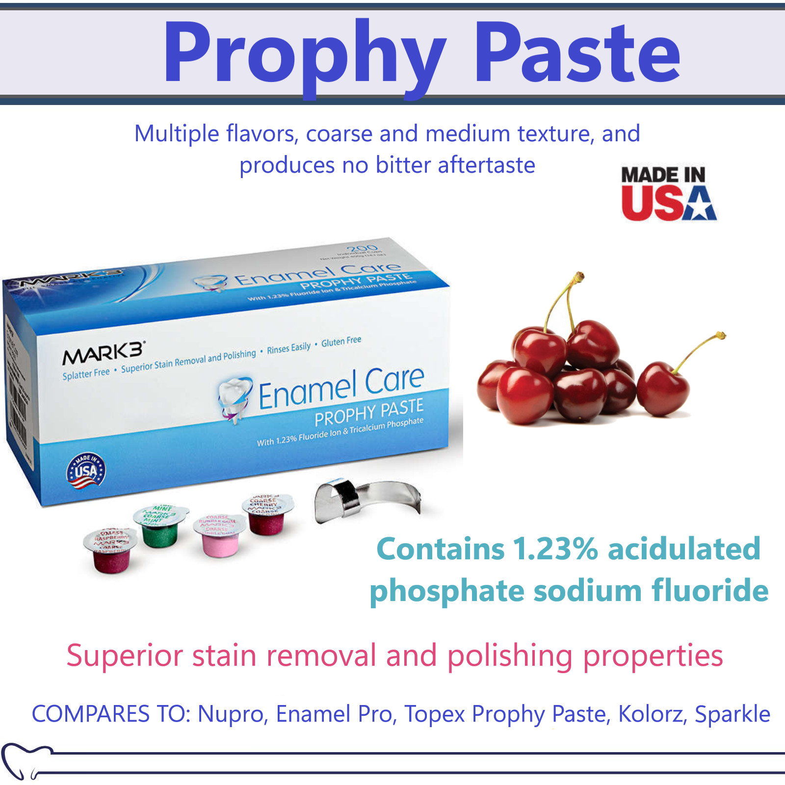 Prophy Paste Dental Prophylaxis Coarse Medium Fine Extra X-Coars up to 1000 cups