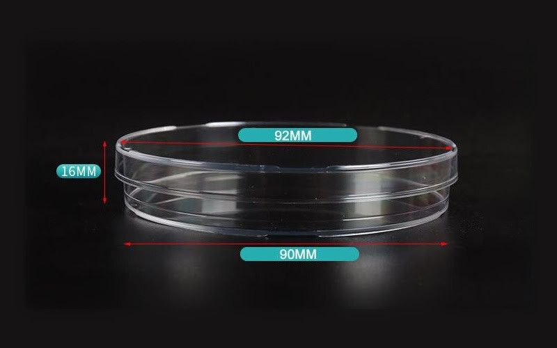 Petri Dishes 90mm x 15mm Plates With Vented Lid, Sterile 500-Pack Case 90 mm