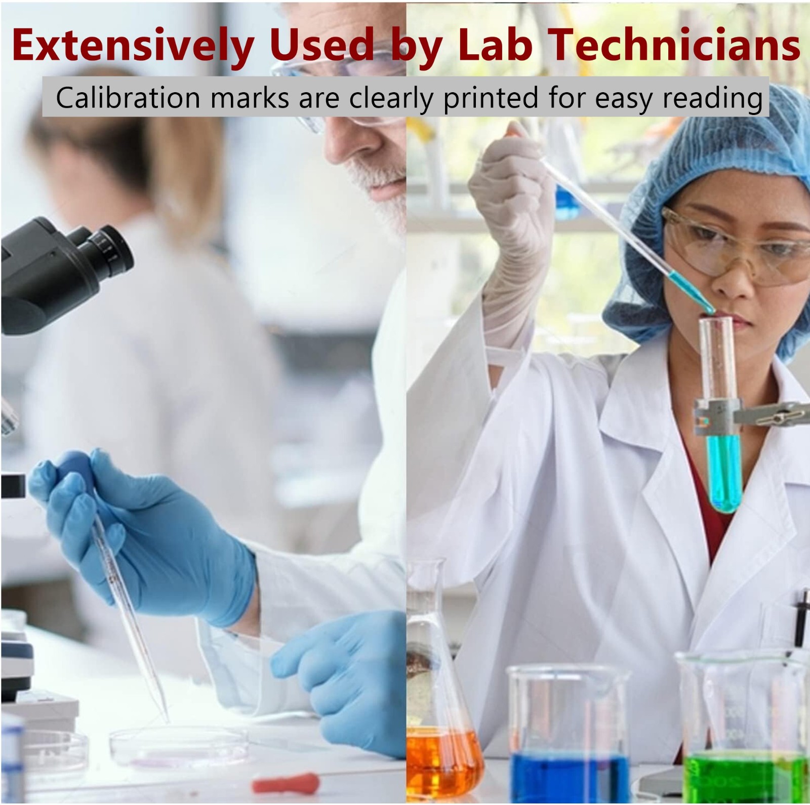 Graduated Medicine Glass Droppers 5ml 5cc Transfer Pipet Pipette 8″ with Scale