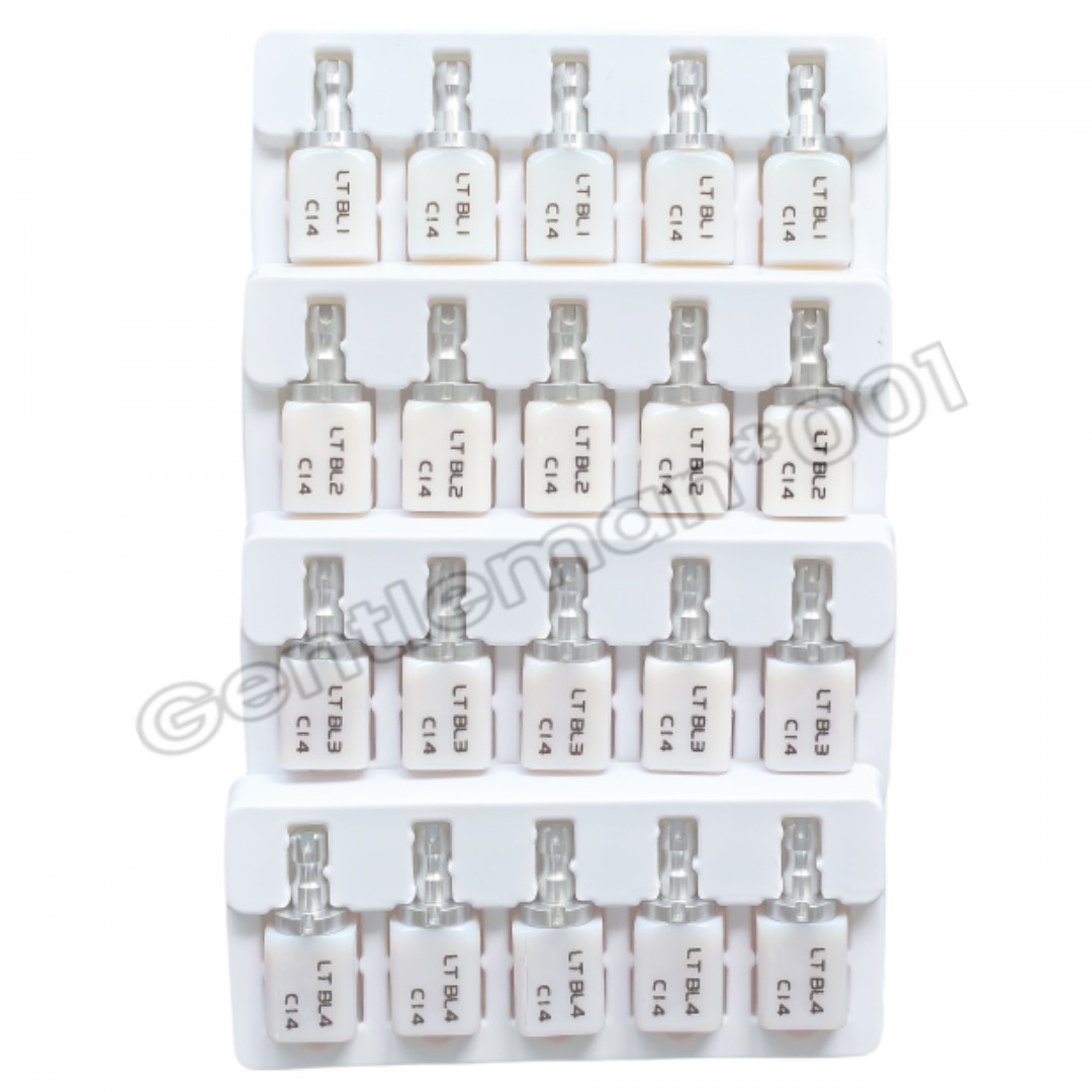 C14 LT Emax Dental Glass Ceramic Lithium Dislicate CAD/CAM Cerec Blocks 5Pcs/Box