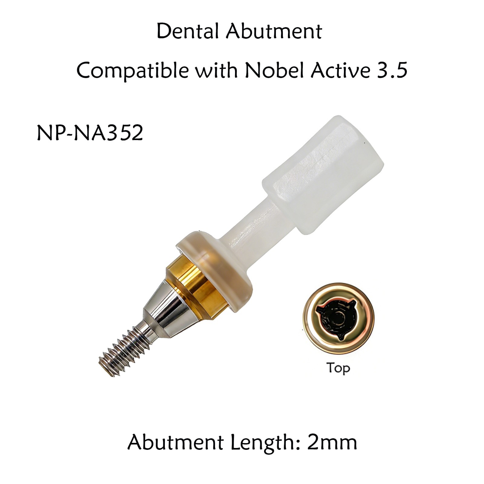 US Attachment Locator Abutment For Nobel Active NP/RP 1-5mm & Male Cap Inserts