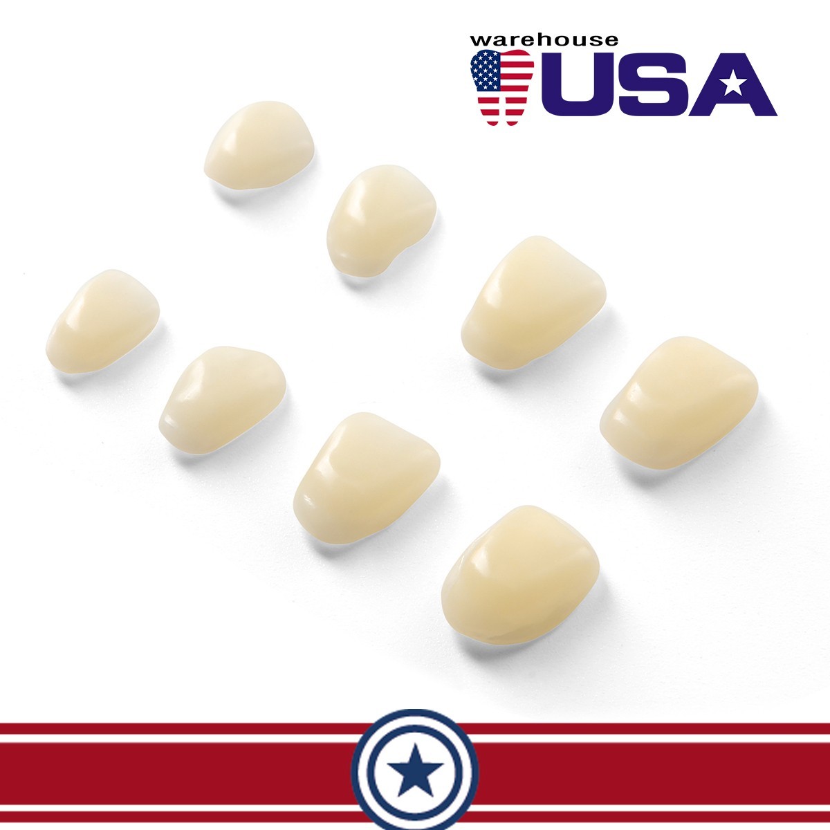 Dental Teeth Veneers Whitening Resin Anterior Upper Temporary Crowns A2 Nature