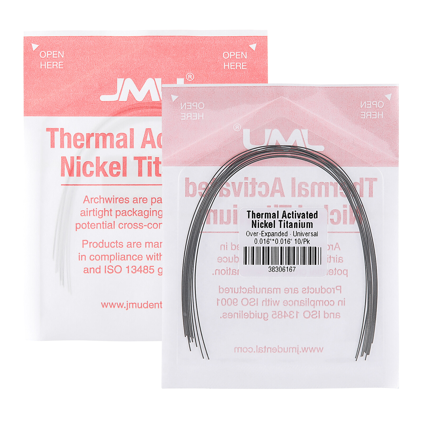 100PCS Nickel Titanium NiTi Archwires Thermal Activated Over-Expanded Universal