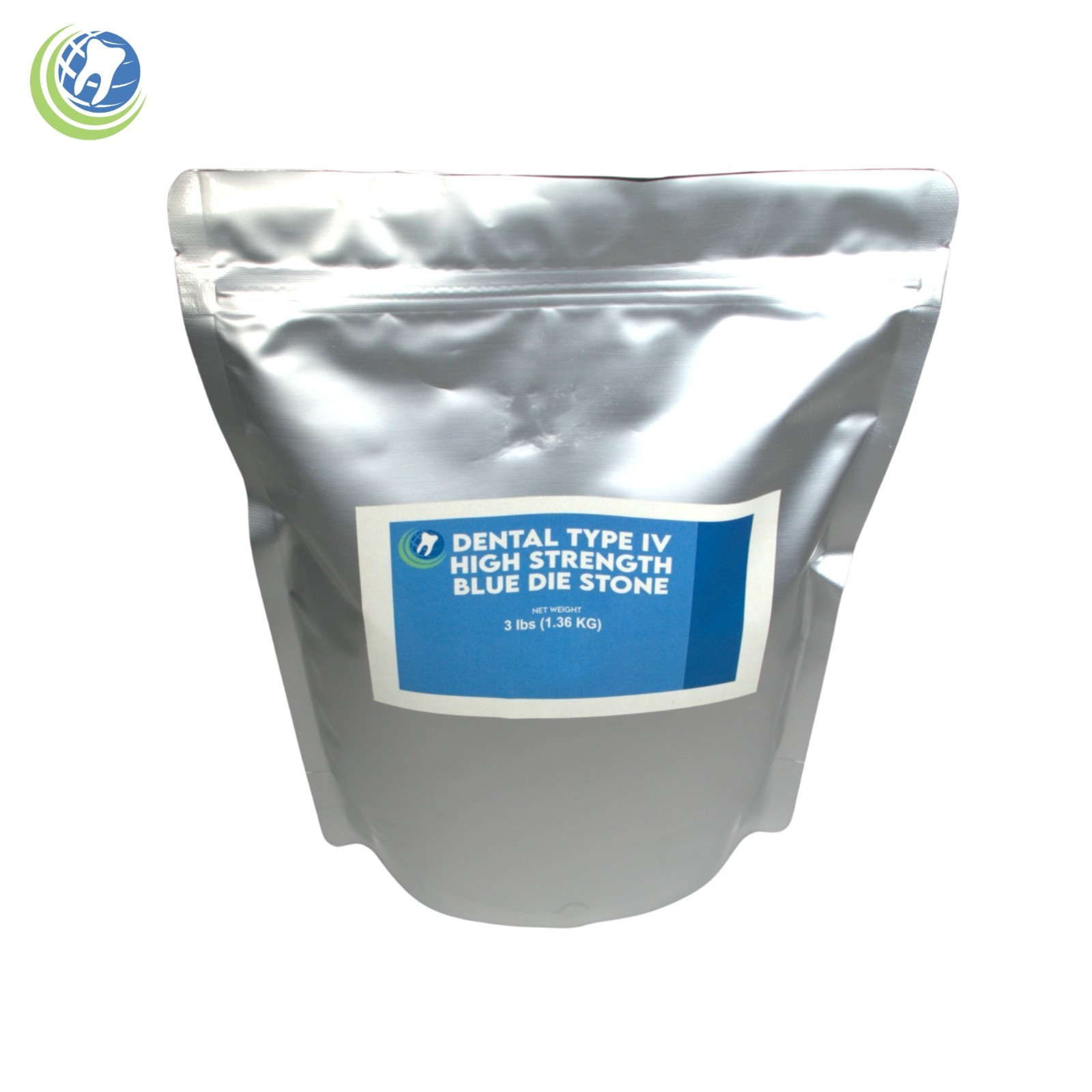 DENTAL GYPSUM DIE STONE TYPE IV BLUE HIGH STRENGTH COMPOUND LOW EXPANSION 3 Lbs