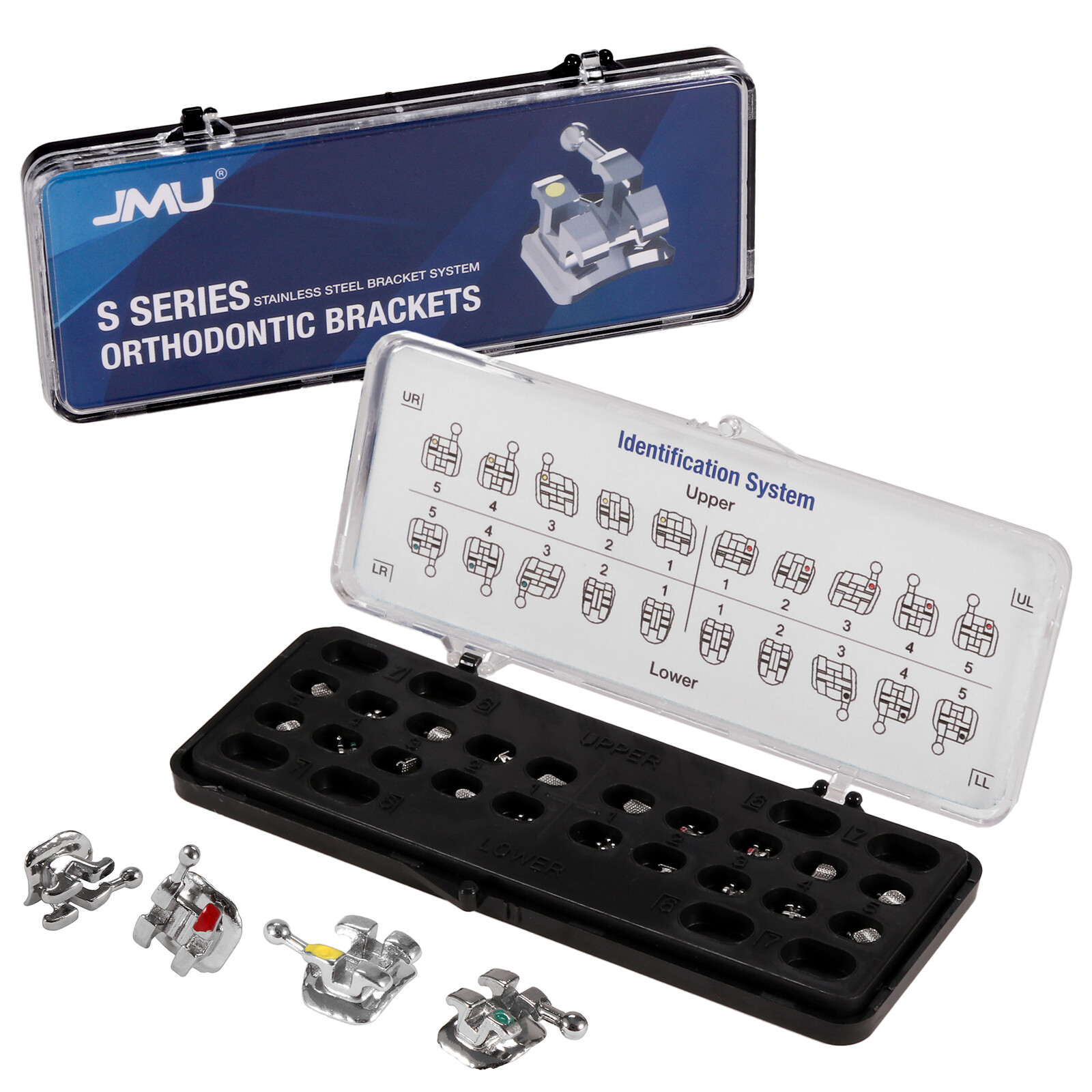 20pcs/Set Orthodontic Metal Brackets Braces Standard Roth/MBT 022/018 345 Hooks