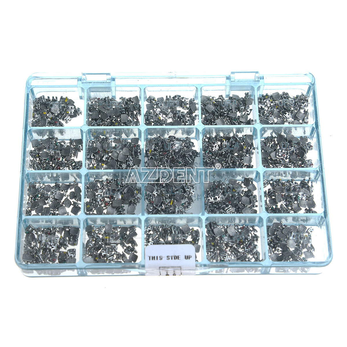 50Sets/pack AZDENT Dental Orthodontic Brackets Mini MBT Roth 018/022 Hooks 345