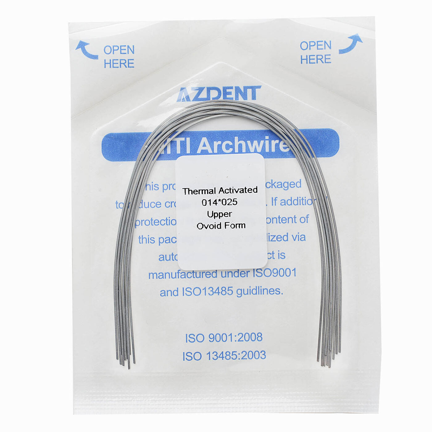 AZDENT Dental Orthodontic Niti Arch Wires Thermal Activated Rectangular Ovoid
