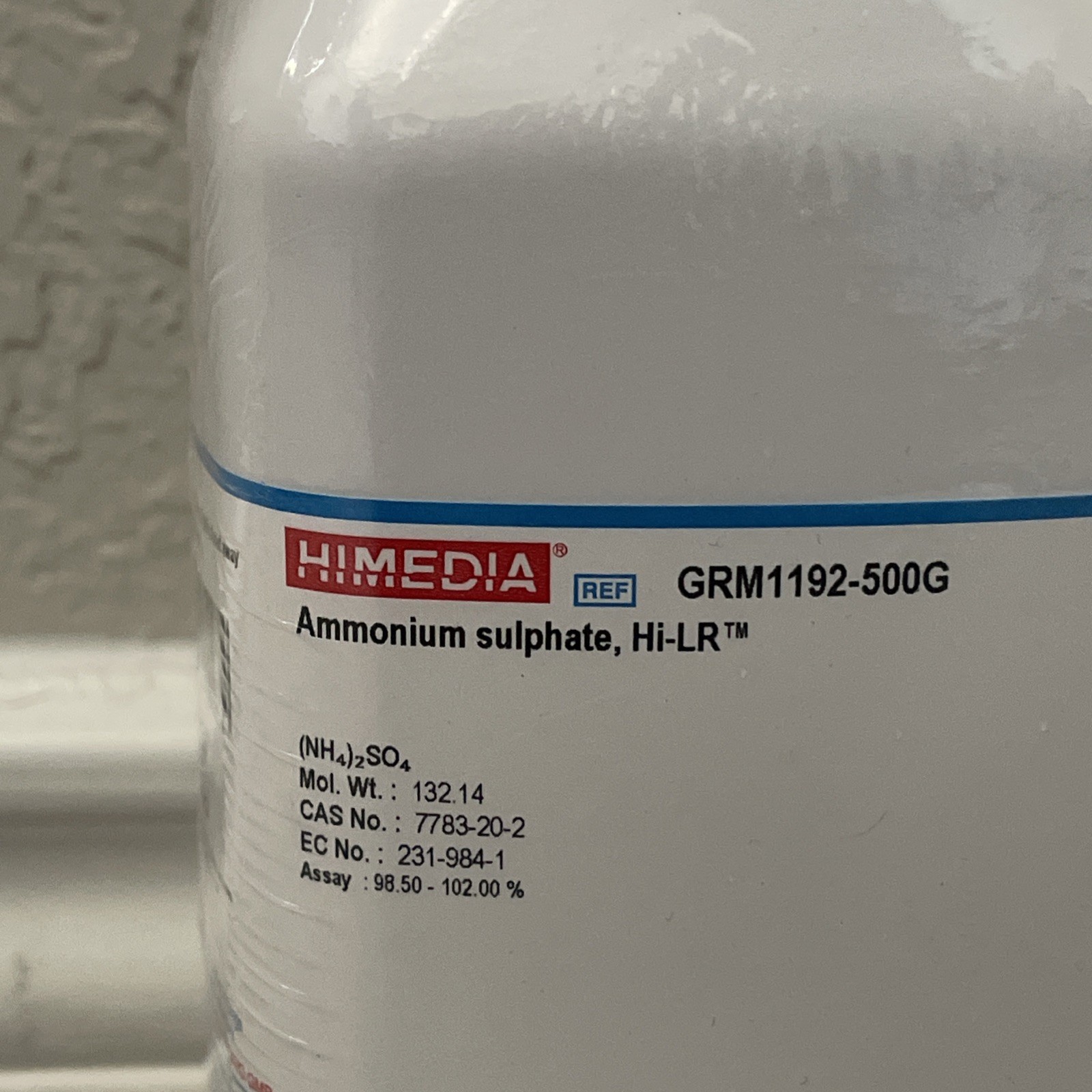 HiMedia GRM1192-500G Ammonium Sulphate Hi-LR 500g GRM1192 Exp:05/2028 Sealed PK.