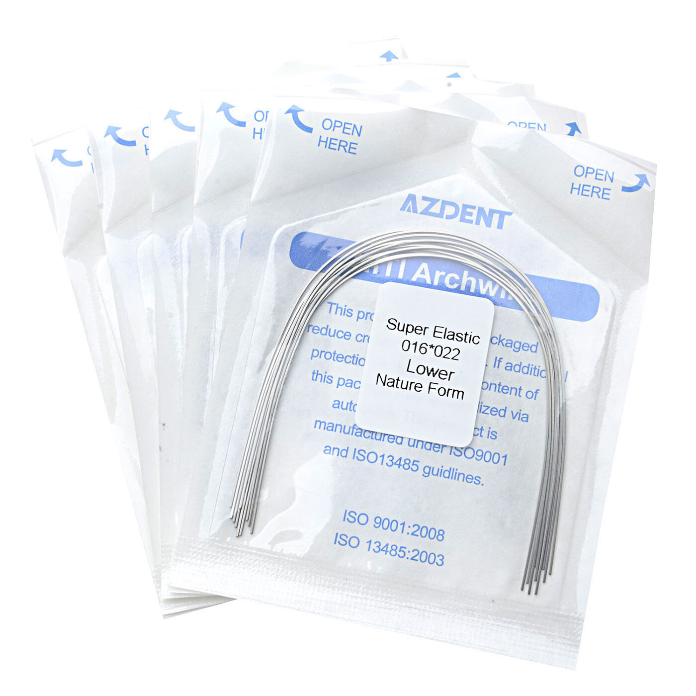 10pcs/Pack Dental Orthodontic Super Elastic Niti Arch Wire Rectangular Nature