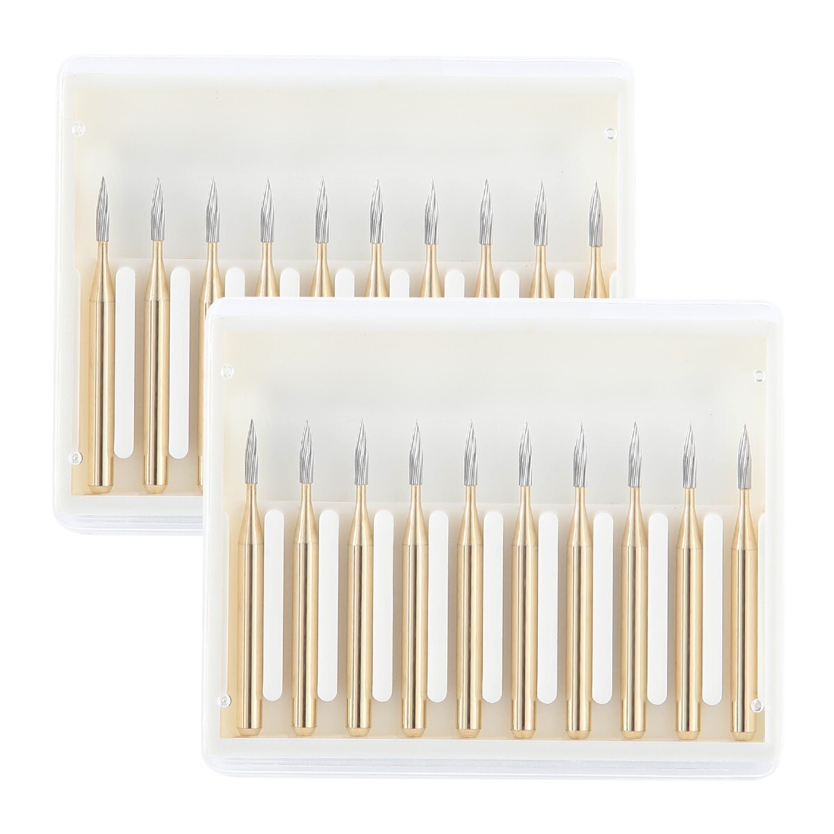 AZDENT 10 Pcs Dental Carbide Trimming & Finishing Burs FG/7406/7408/7901/7902