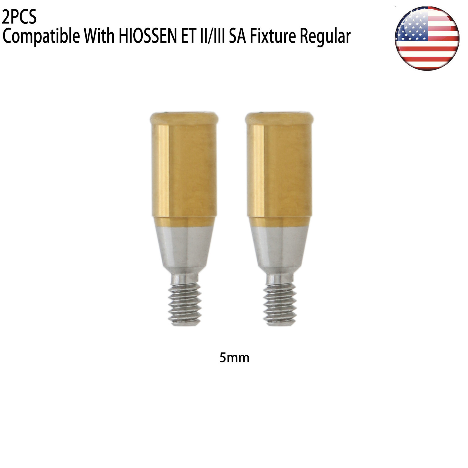 US Dental Hiossen Regular 3-5mm Attachment Abutment & Overdenture Male Caps Kits