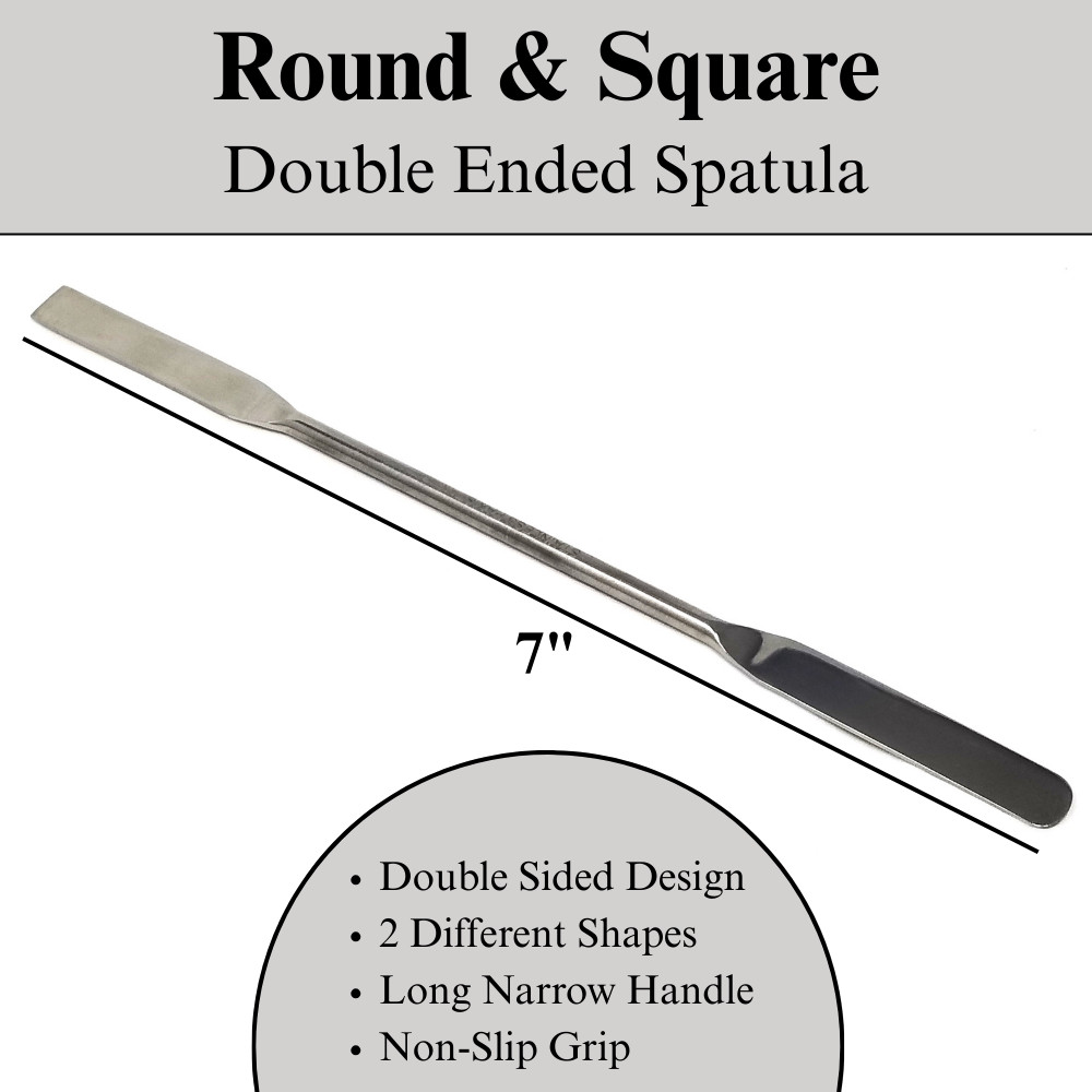 6Pcs 17.75cm Stainless Steel Spatula Chemistry Laboratory Lab Metal Spoon Scoop