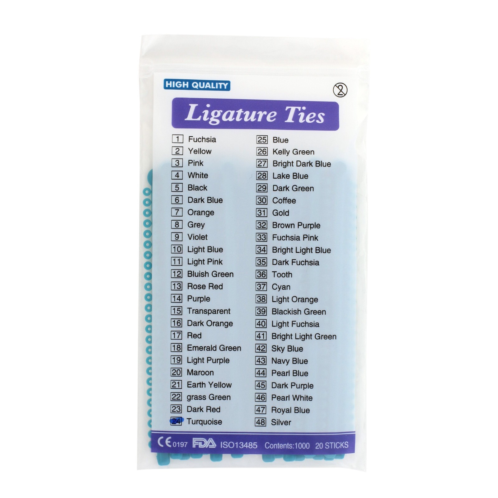 1000 Orthodontic Ligature Ties Elastic Rubber Band Ligadura Ortodoncia Bracket