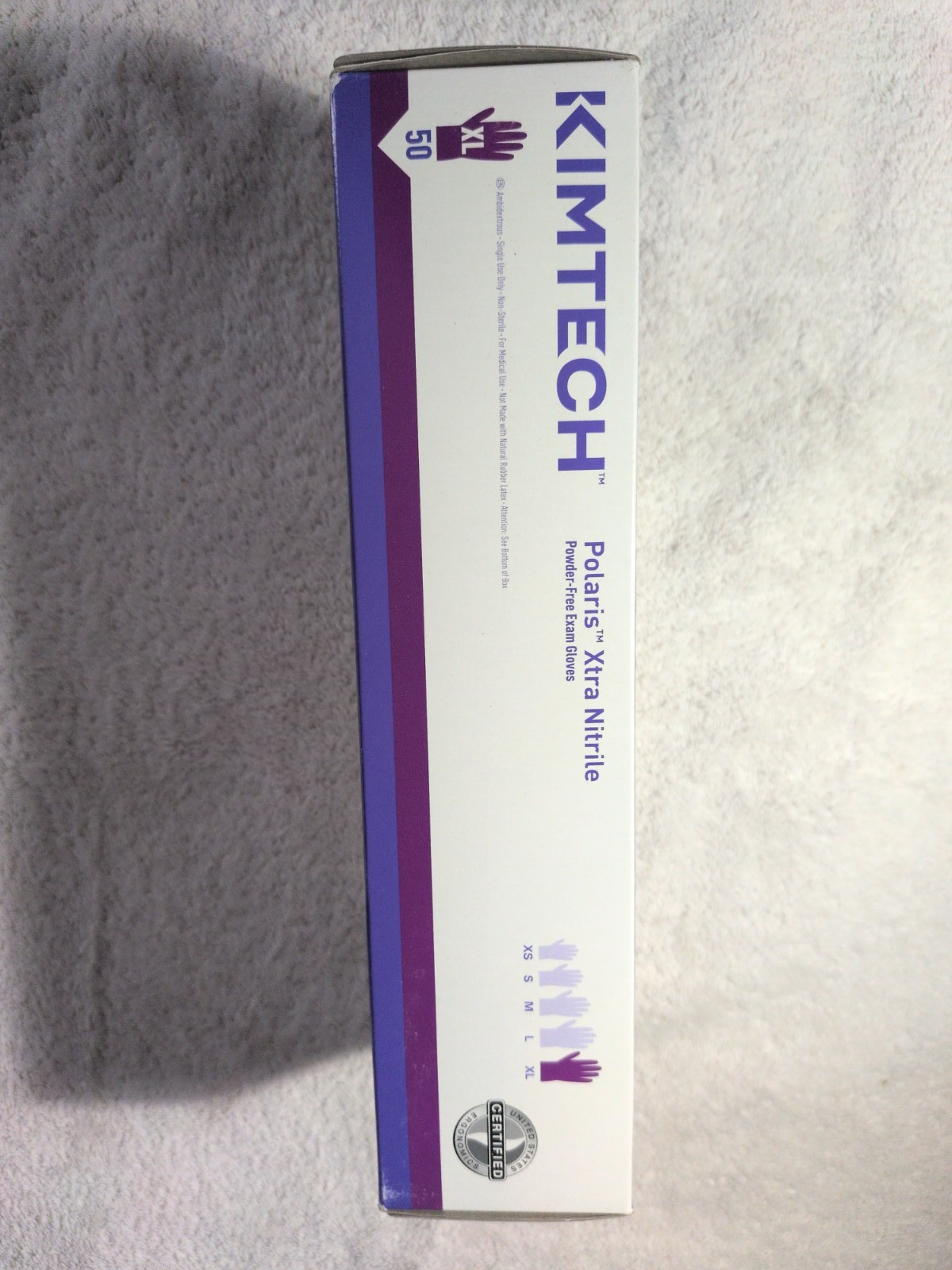 12″ Kimtech Polaris Xtra Nitrile Exam Gloves 62764 7.5 Mil Ambidextrous