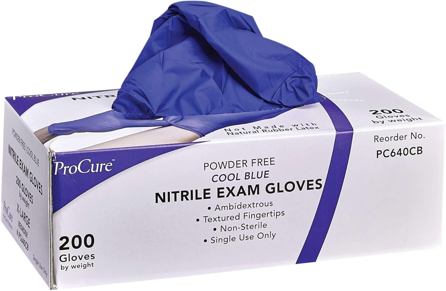 200 Count Nitrile Gloves – Large, Latex Free, Ambidextrous & Powder Free