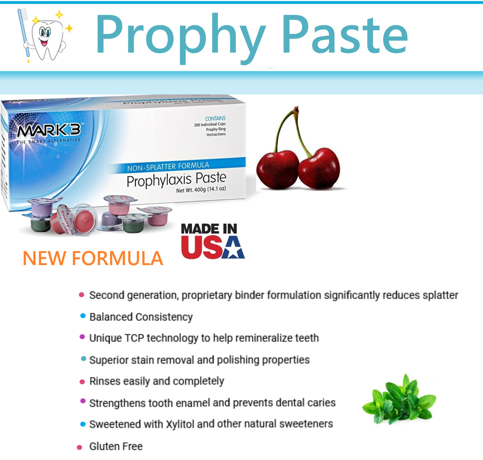 Dental Prophy Paste Upto 400 Cups Prophylaxis Non Splatter Mark3 All Grits