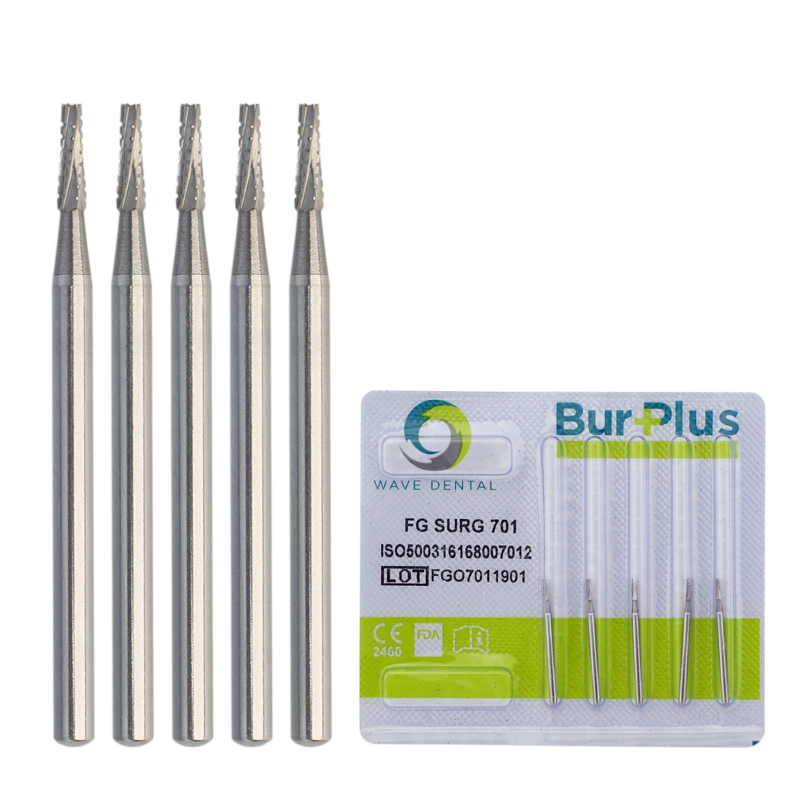 Wave Dental Surgical Length Bur Taper Fissure Carbide FGOS FG SL 25mm 702 702L