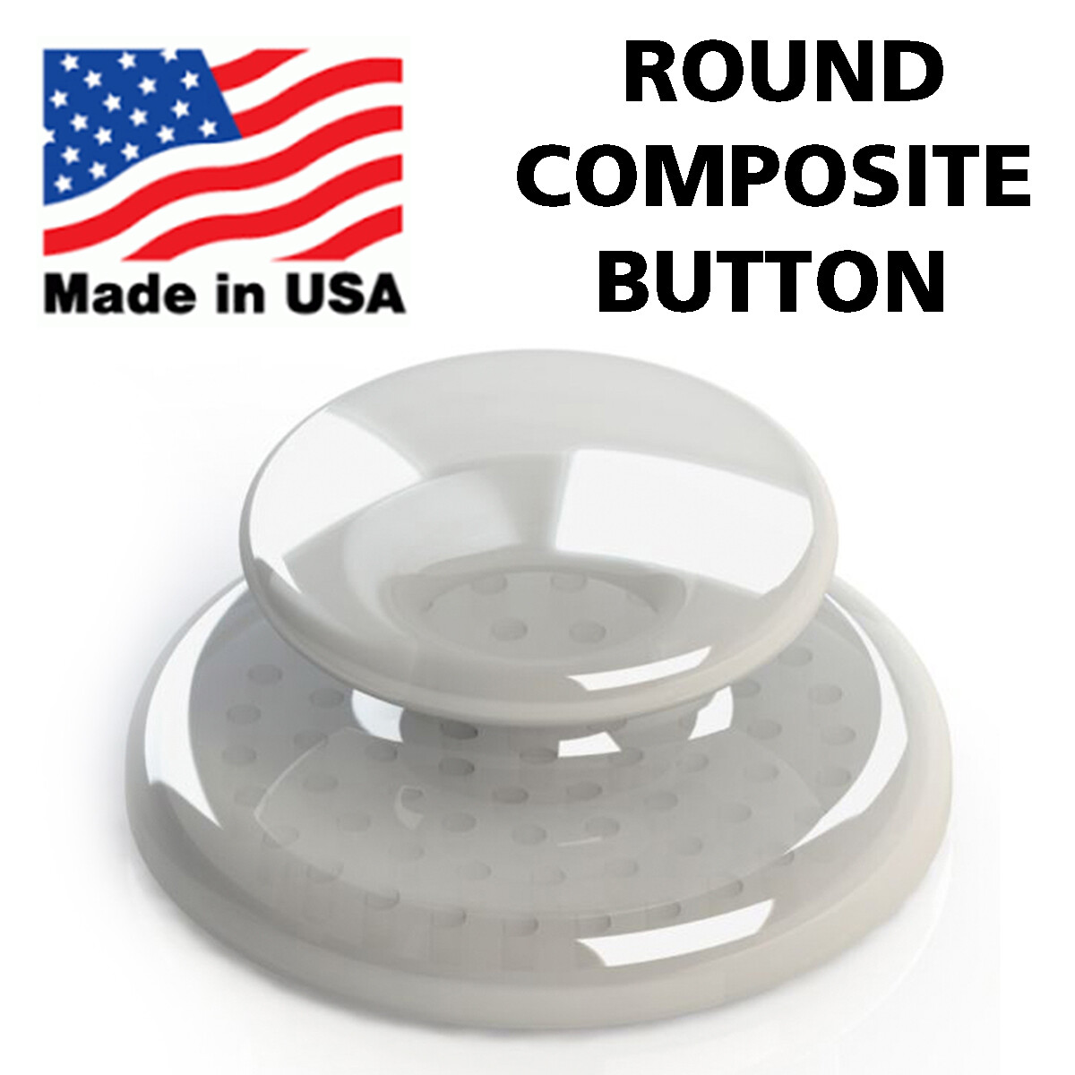 Dental Orthodontic Composite Ceramic Lingual Button Bondable Round Base – 10 PCS