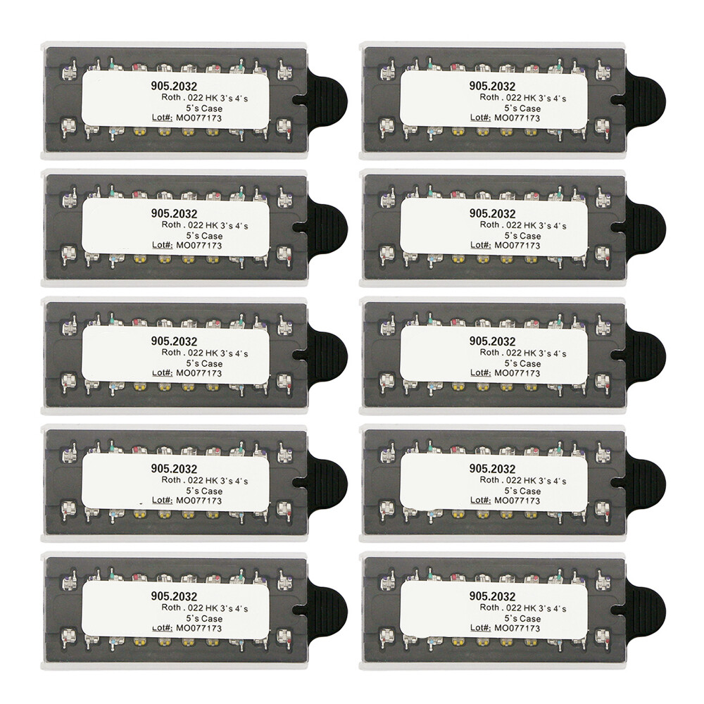 100 PACKS OC Dental Orthodontic Metal Bracket MIM Mini Roth MBT 018 022 345W/H