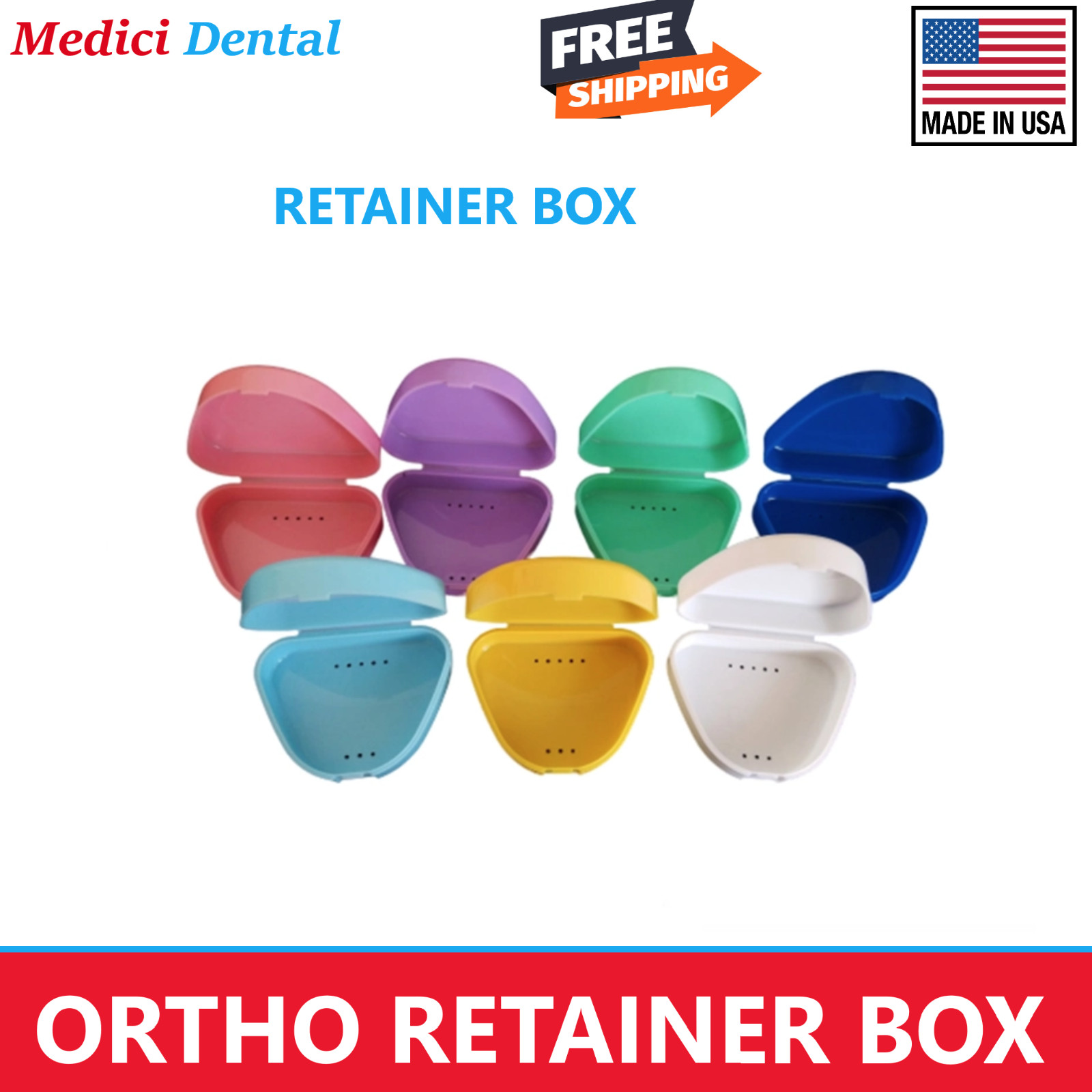 Dental Ortho Appliance Case Mini Retainer Box, 5/8″D, Pocket Size, Up to 300/Cs