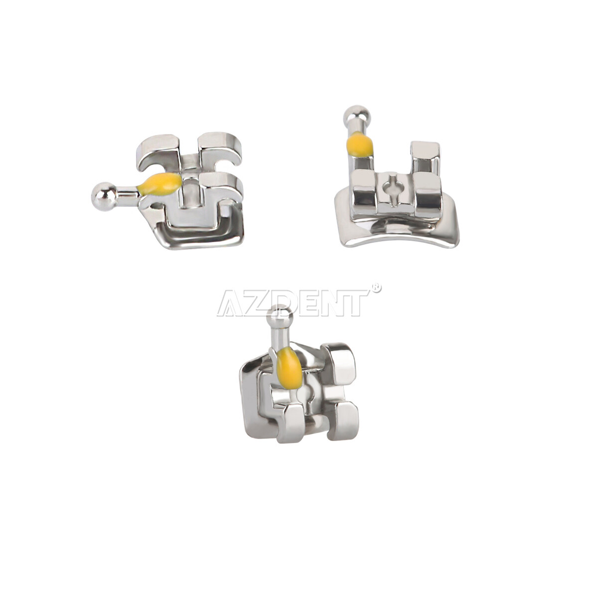 AZDENT Dental Ortodontic Bracket Metal Brackets 20Pcs/pack Mini MBT 022 & 3 Hook