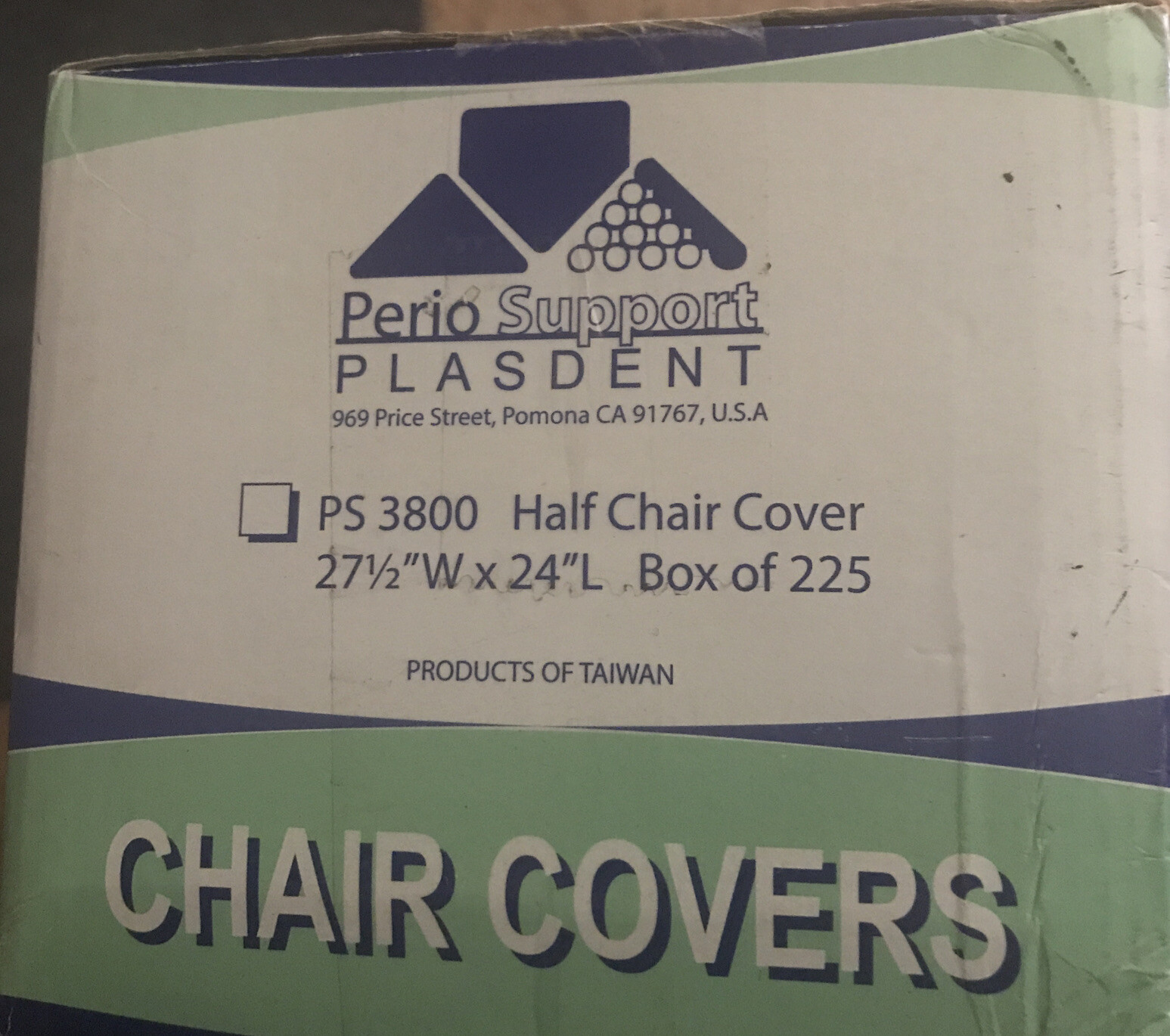 Perio Support Plasdent Chair Covers 27.5 in x 24 in Half Chair 225/Bx PS3800