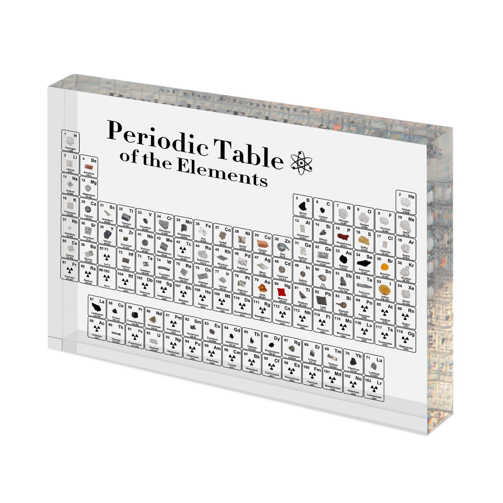 Periodic Table with Real Elements Inside – 83 Kinds of Real Elements & Acrylic D