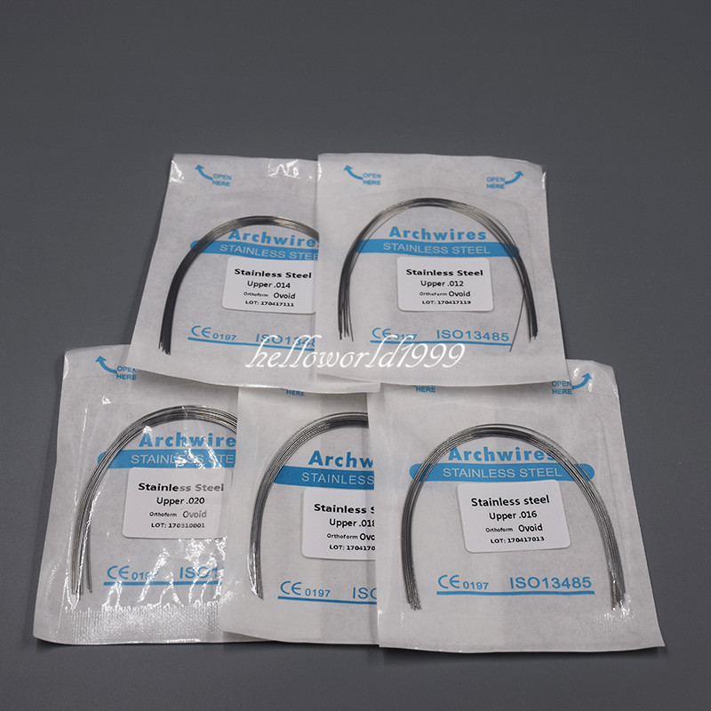 50 Pcs Dental Orthodontic Stainless Steel Round Arch Wire Upper/Lower 012-020