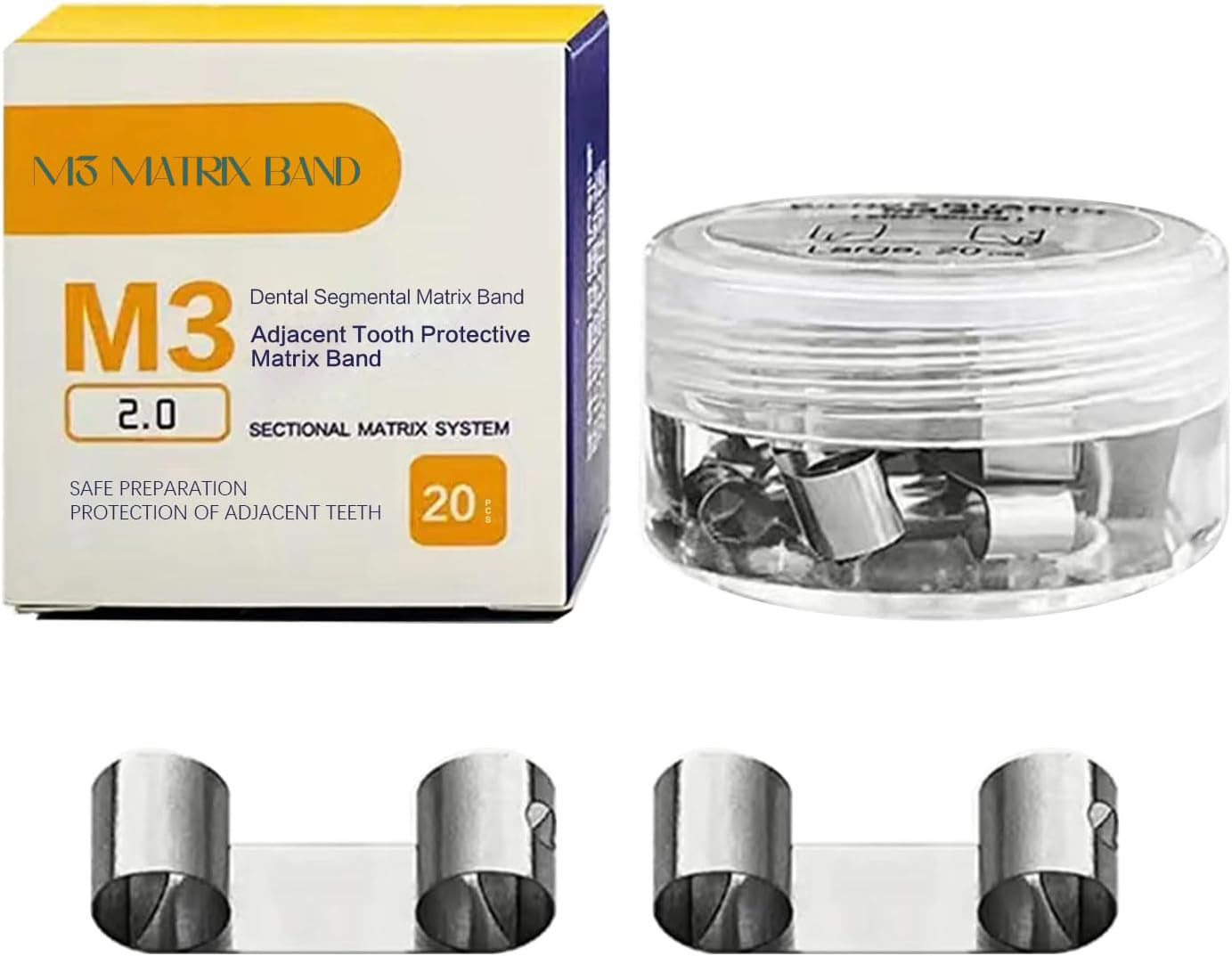 Dental Matrix Bands Sectional Contoured Matrices M2 M3 M4 M5 M6 M7 M8 M9 M10