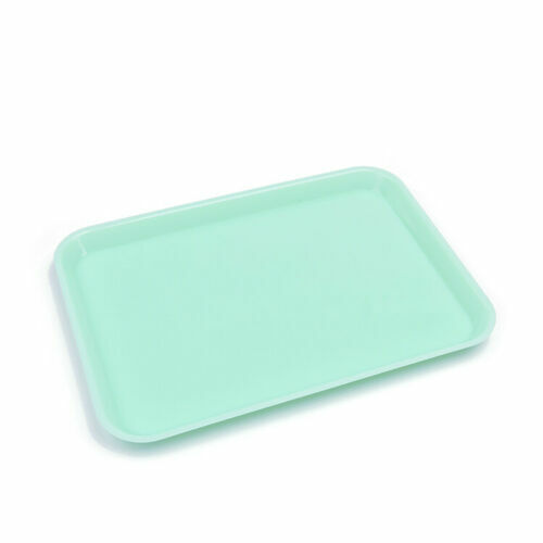 Dental Standard Autoclave Tool Plastic Mini Flat Tray Size Choice Sea Blue 135°C