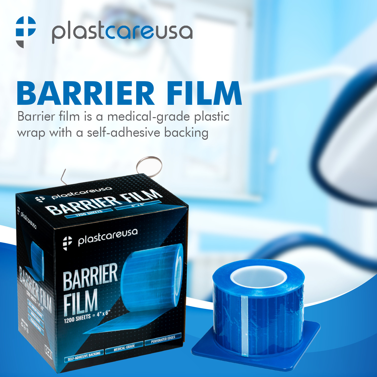 Pink Barrier Film Tape, Dental, Adhesive Lab 1200 4″ x 6″ (Case of 8 Rolls)