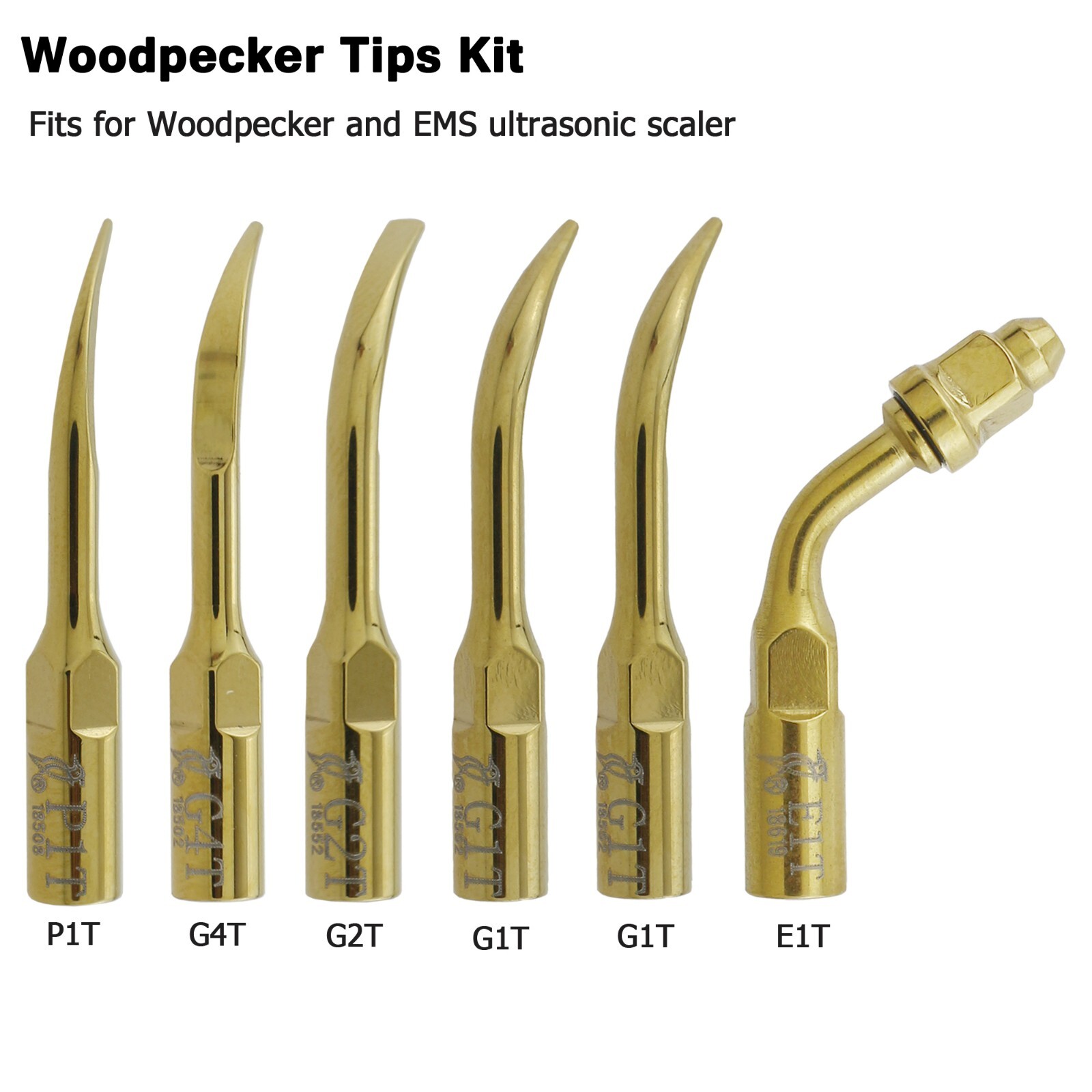 Woodpecker DTE Dental Ultrasonic Piezo Scaler Handpiece Tips HW-5L HD-7L G1 GD1