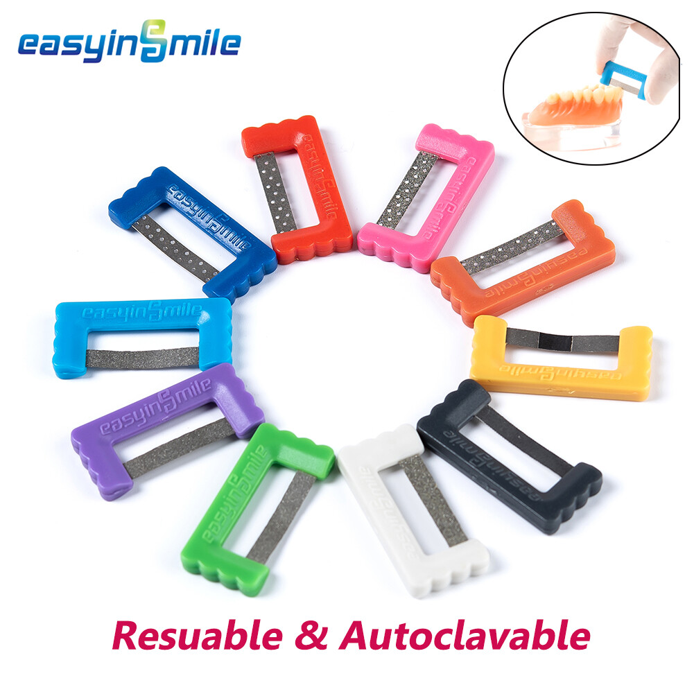 10pc Dental Interproximal Reduction Enamel Strips Orthodontic IPR stripping saw