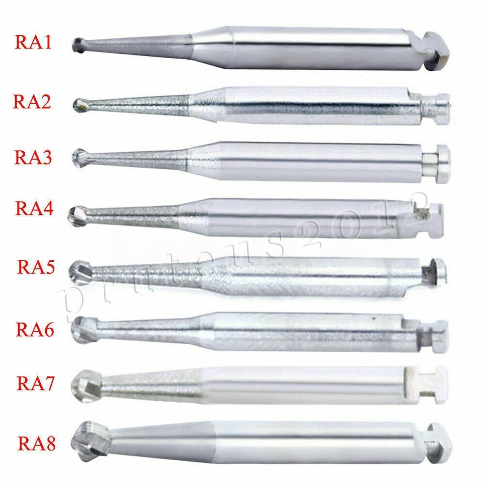 5-100 8 Types Dental Round Carbide Bur for Slow Speed Latch Type RA 1# – 8# Burs