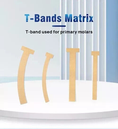 20 Pcs/Pack Dental Matrix T Bands Brass Straight Operatory Restoration 0.05mm