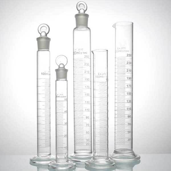 Wholesale 5ml-1000ml Transparent Measuring Cylinder with Stopper Lab Glassware