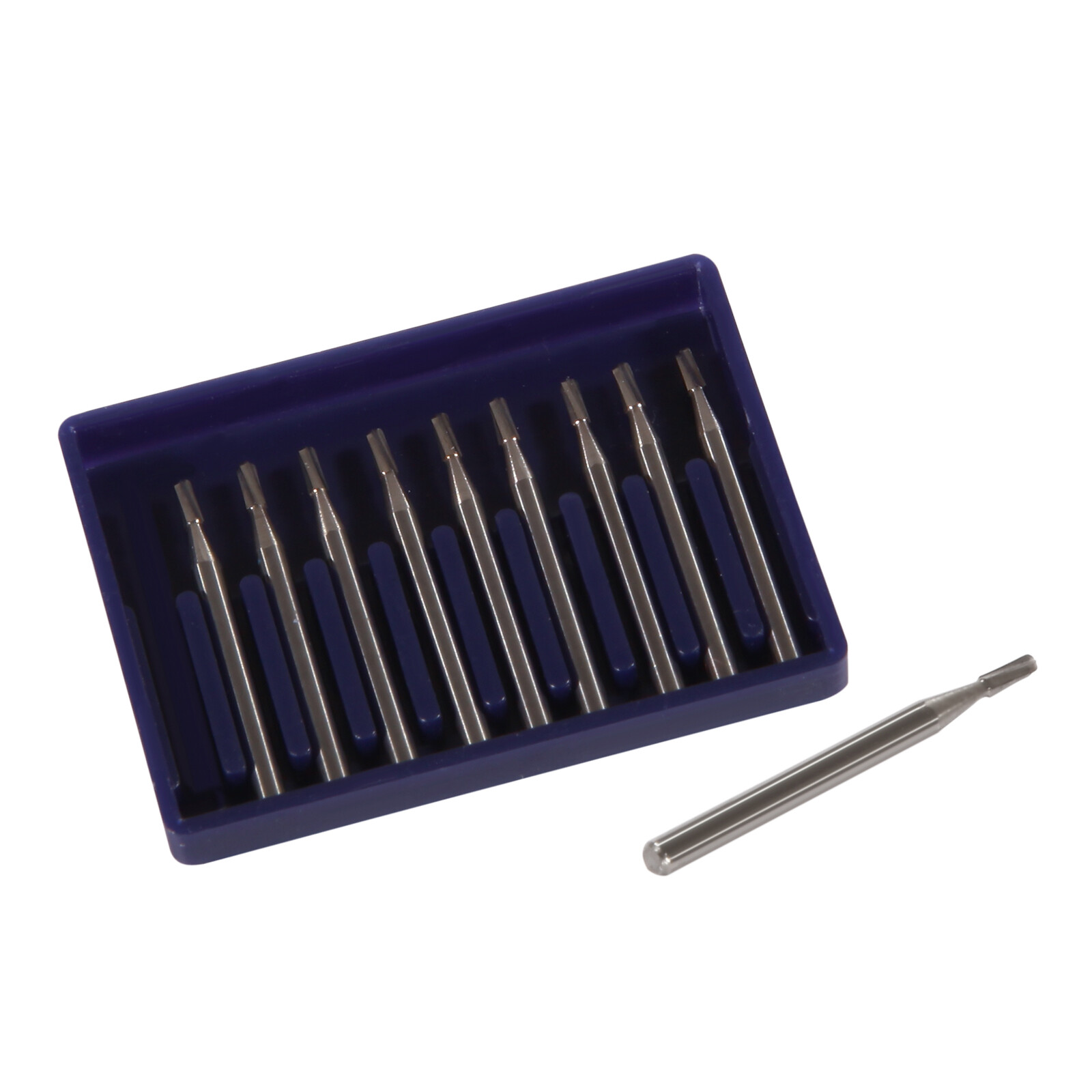10Pcs Dental Tungsten Carbide Burs Pear-Shaped Tungsten Steel FG 245 Bur Drills