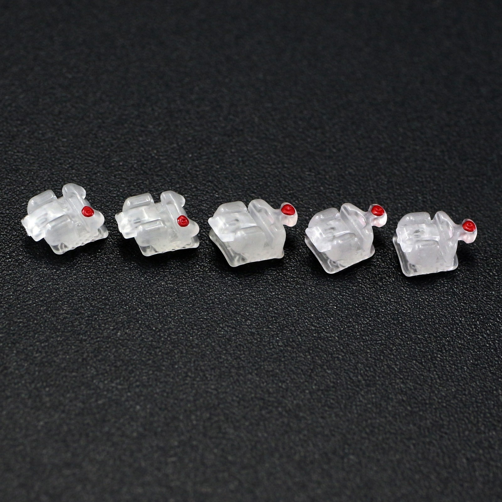 Dental Orthodontic Self Ligating Ceramic Brackets Braces Roth MBT 022 345 Hooks