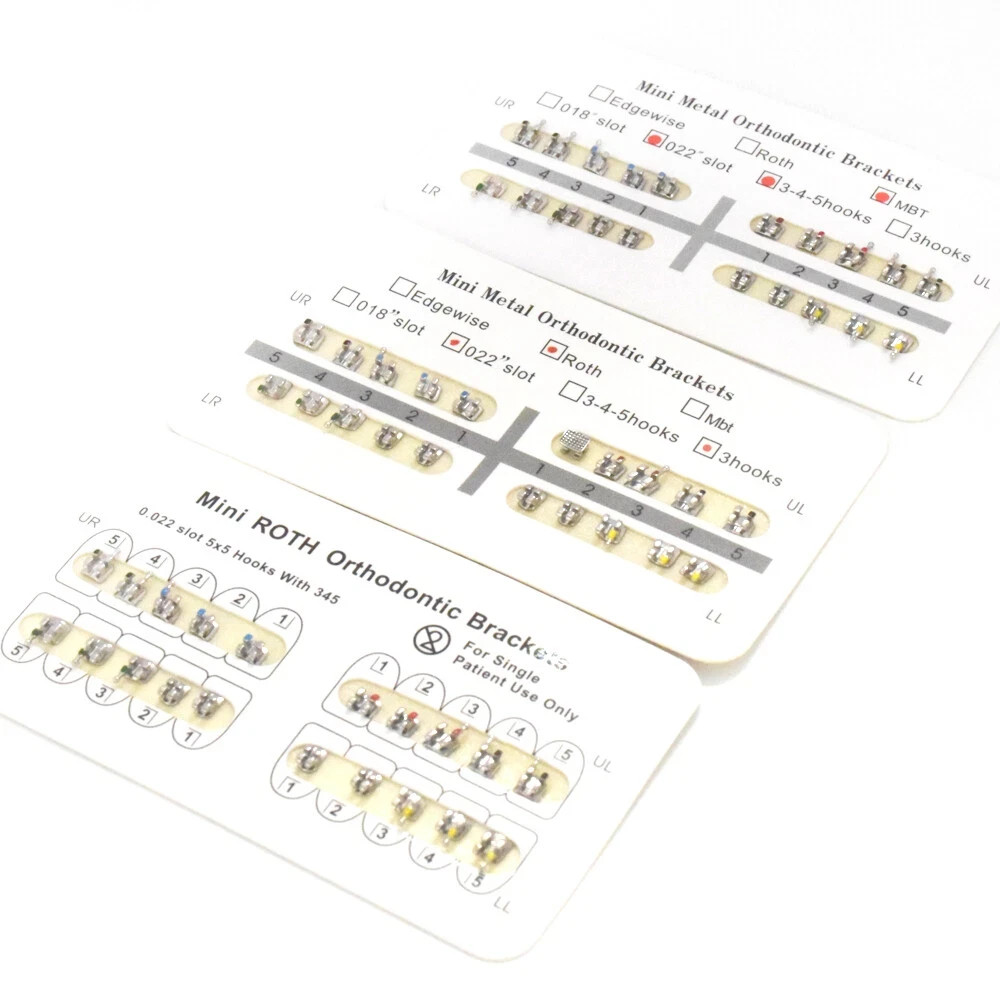 20 Pcs/Pack Orthodontic Dental Edgewise/ROTH/MBT Mini/Standard Bracket Braces