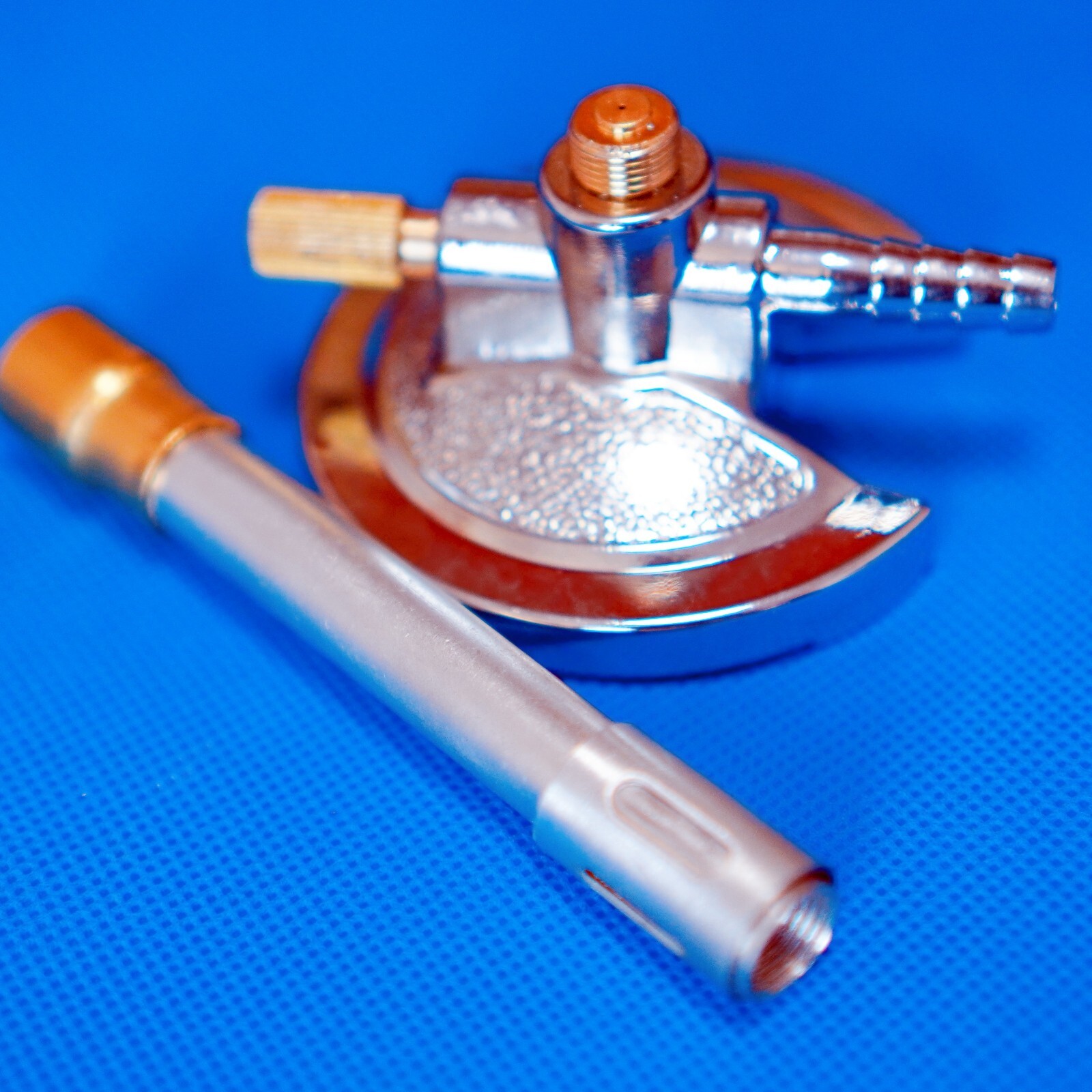 Lab Bunsen burner, used to heat lab glass flask or other glass container bottle