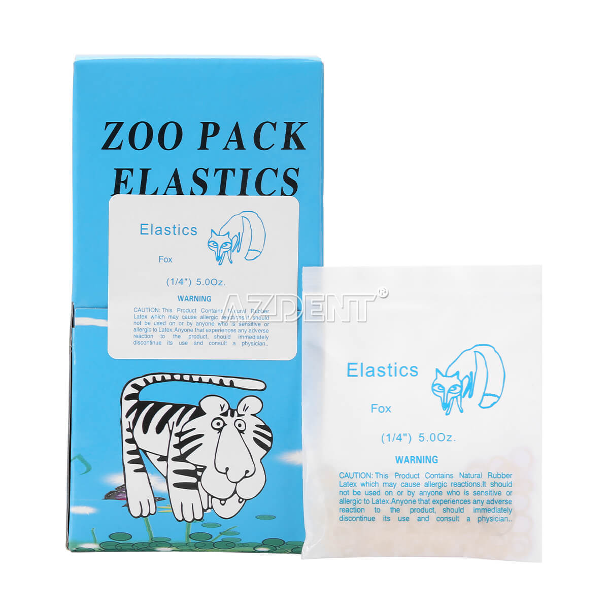 5000 piezas AZDENT Bandas goma elásticas de látex para ortodoncia Dental 3.5 OZ