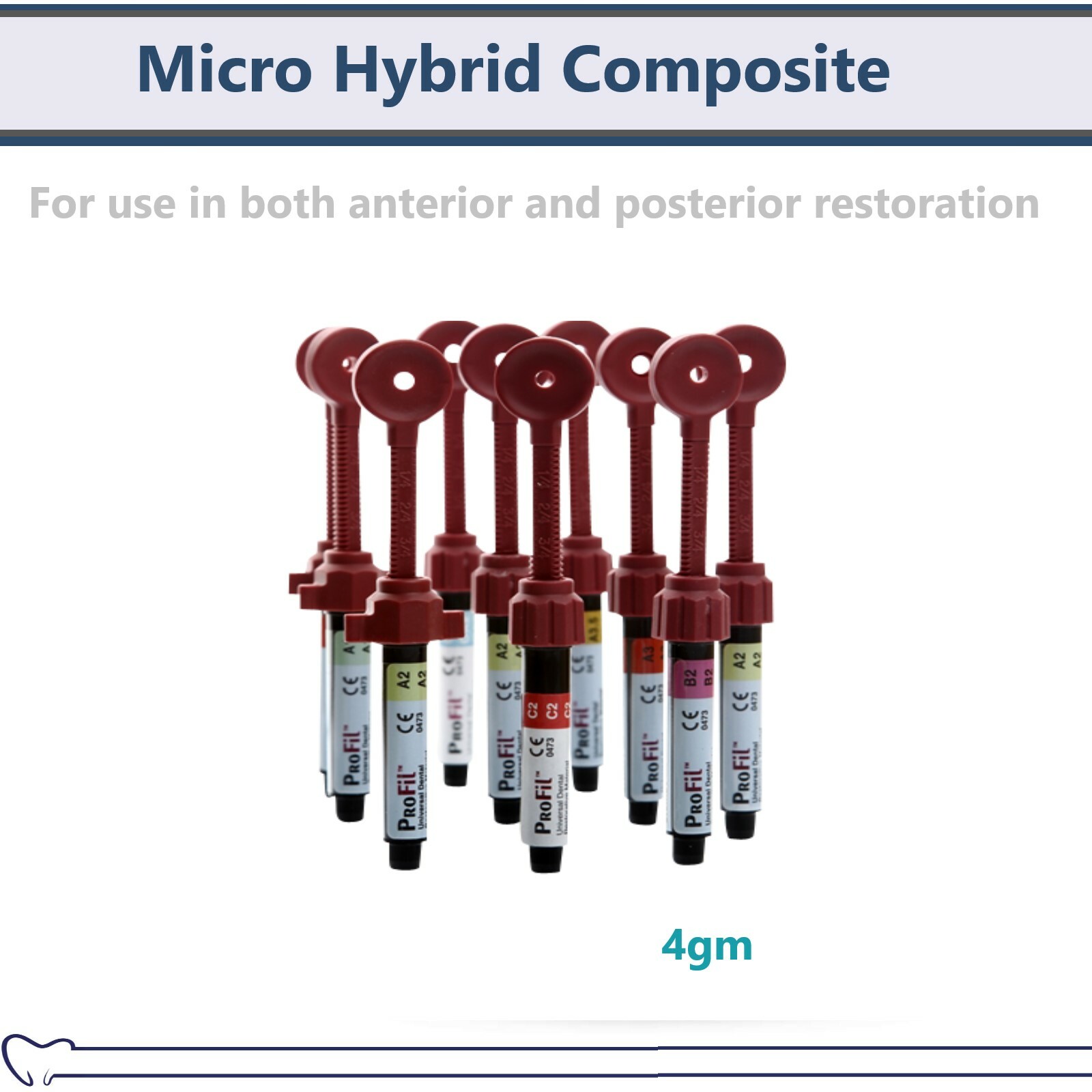 Dental Silmet ProFil Dental Micro Hybrid Composite All Shades – Syringe 4g.