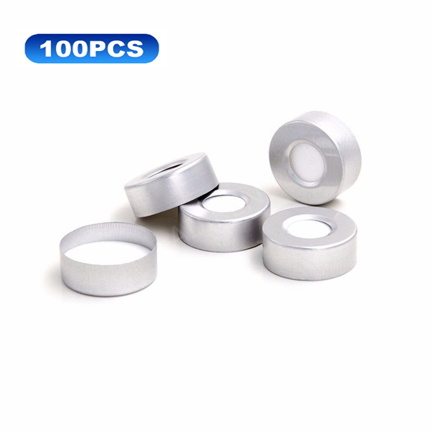 10000pcs 20mm Aluminum Crimp Cap PTFE/White Silicone Septa F 10ml Headspace Vial