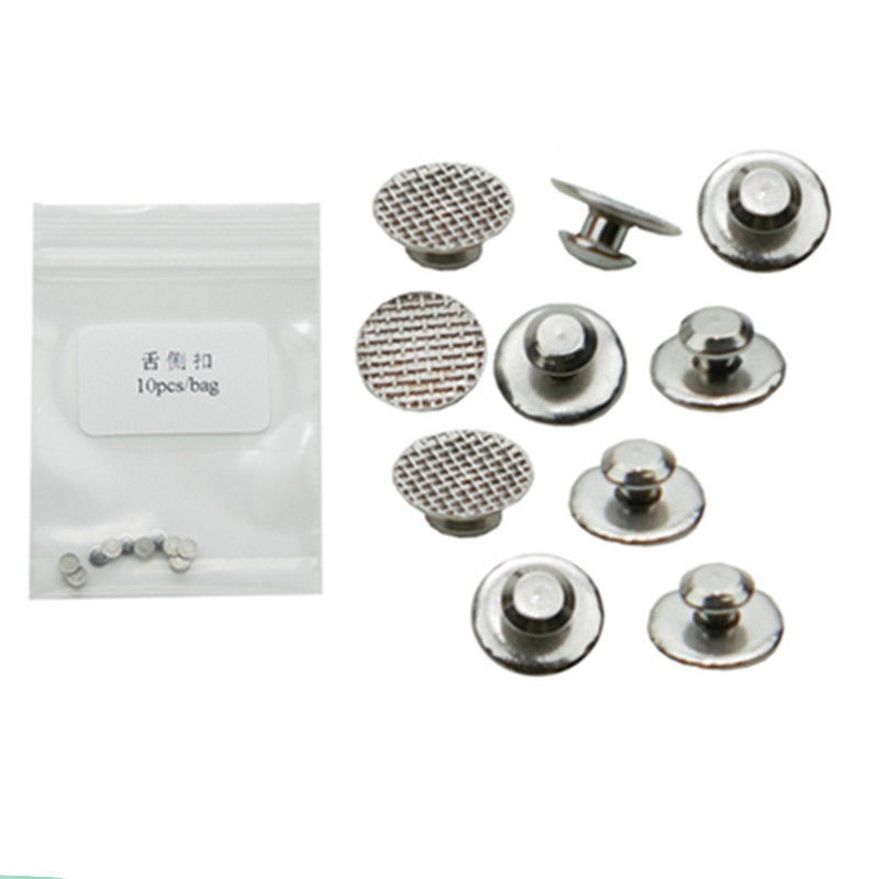 10 Pcs/Pack Dental Orthodontic Round Lingual Button Bondable Mesh Base Split