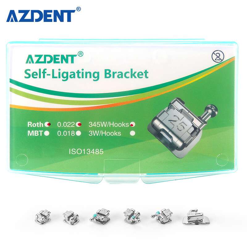 AZDENT Dental Self Ligating Bracket Braces 15 Types Mini Roth/MBT.022 345HK