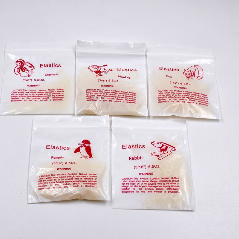 Dental Orthodontic Rubber Bands Ortho Elastics Latex Braces 15 Sizes for Choice