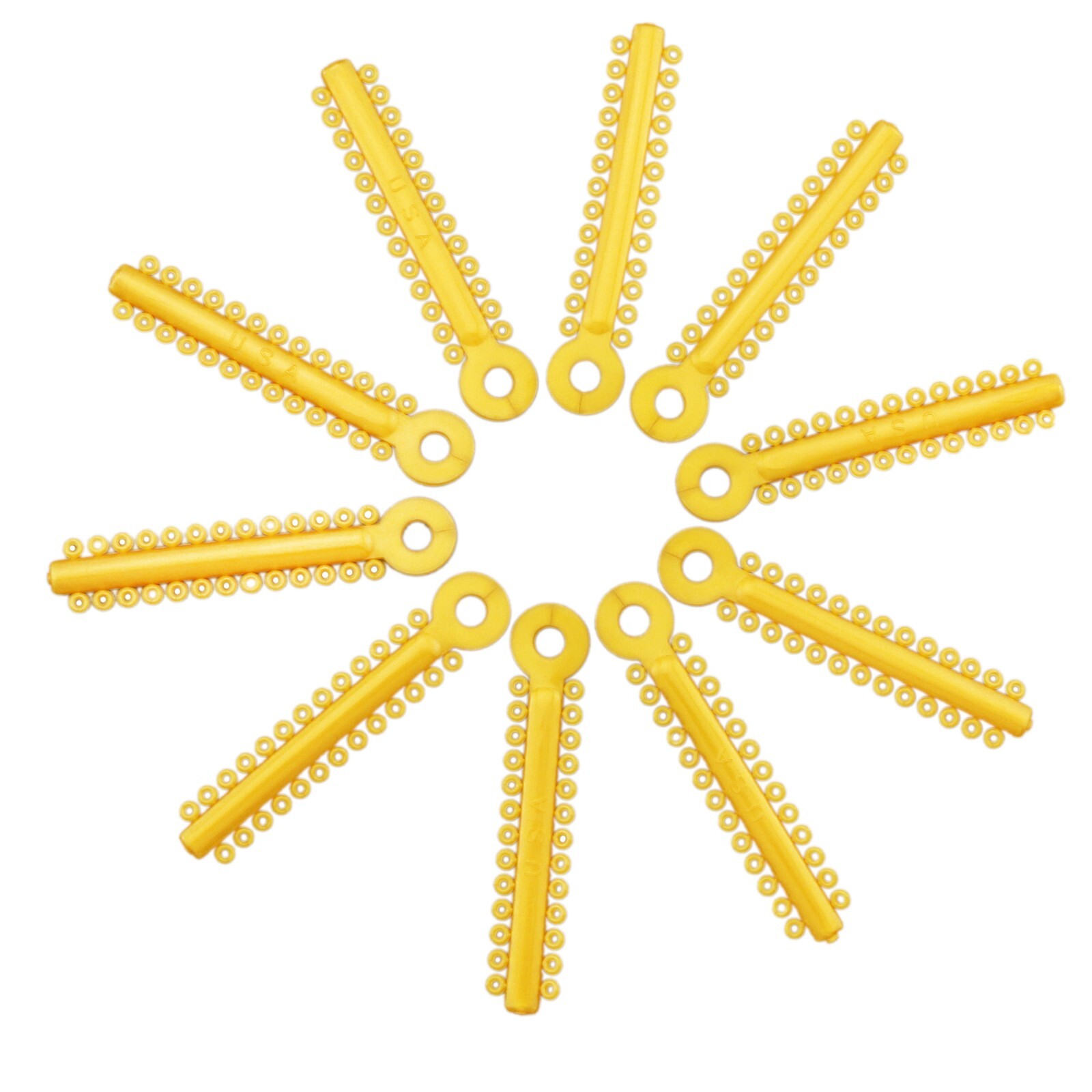 USA 1040 Pcs Dental Orthodontic Ligature Elastic Tie Clear Silver Assorted Color