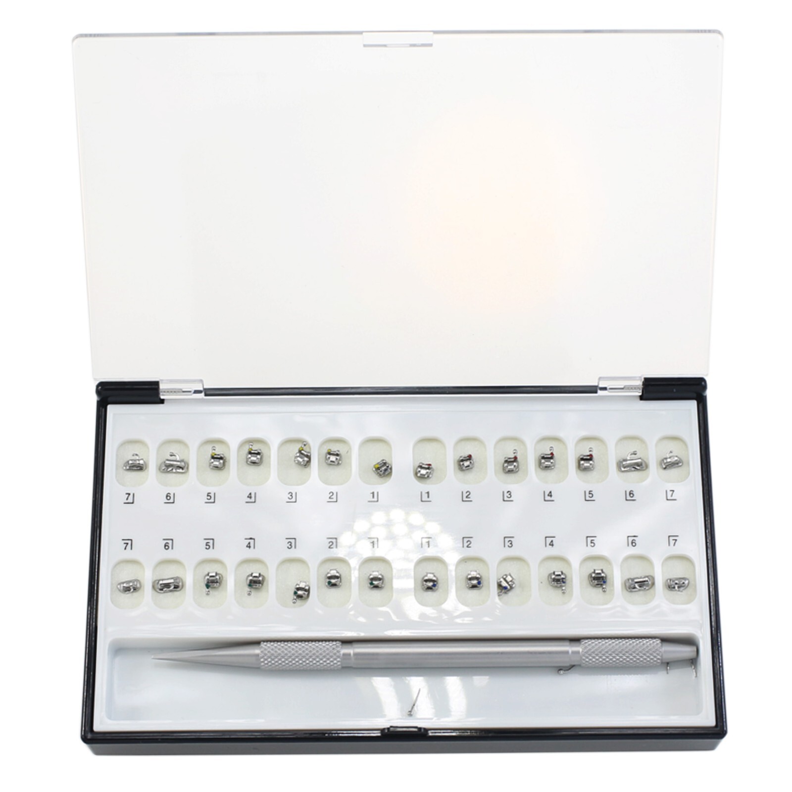 Dental Orthodontic Brackets Self Ligating Braces Metal Ceramic Roth MBT 022 345
